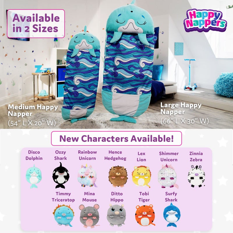 هابي نابرز وسادة Happy Nappers وكيس سليبي - مريح، دافئ، صغير الحجم، فائق النعومة، دافئ، مناسب لجميع المواسم، كيس نوم مع وسادة - أسد (متوسط) - Image 4